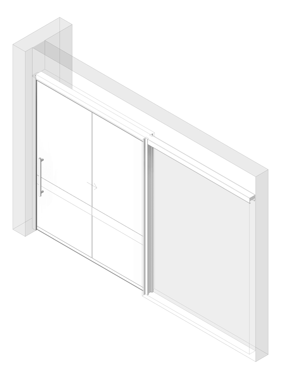 Image of Door Sliding LotusDoors Single CavityTrack