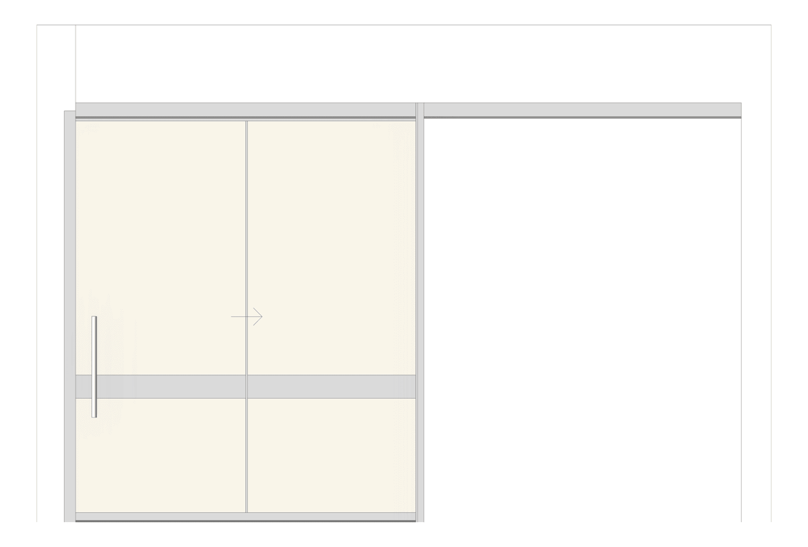 Front Image of Door Sliding LotusDoors Single CavityTrack