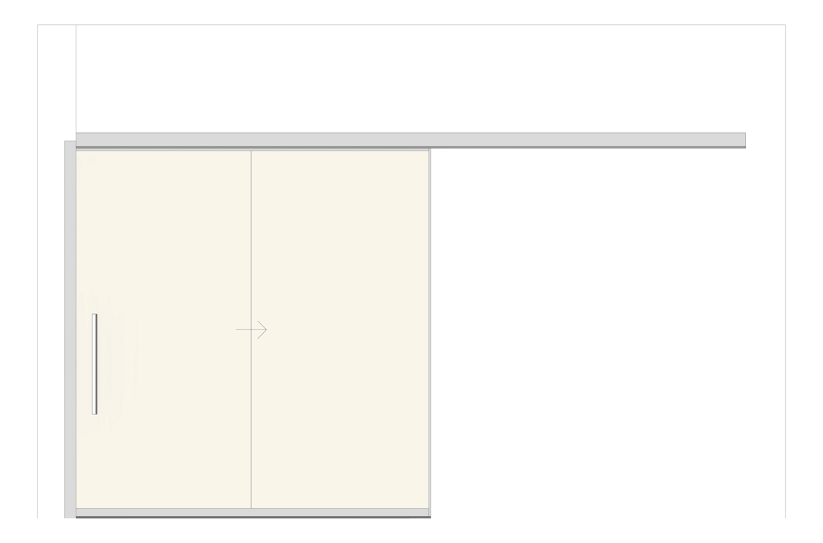 Front Image of Door Sliding LotusDoors Single FaceFixed