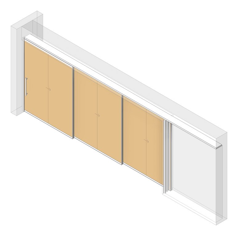 Navigate to Door Sliding LotusDoors Triple Cavity