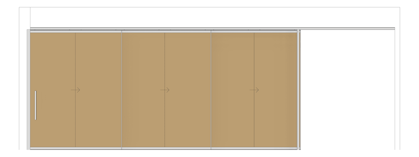 Front Image of Door Sliding LotusDoors Triple Cavity