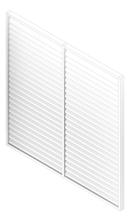 3D Documentation Image of Screen Batten Louvreclad VulcanSeries 125x20 Horizontal