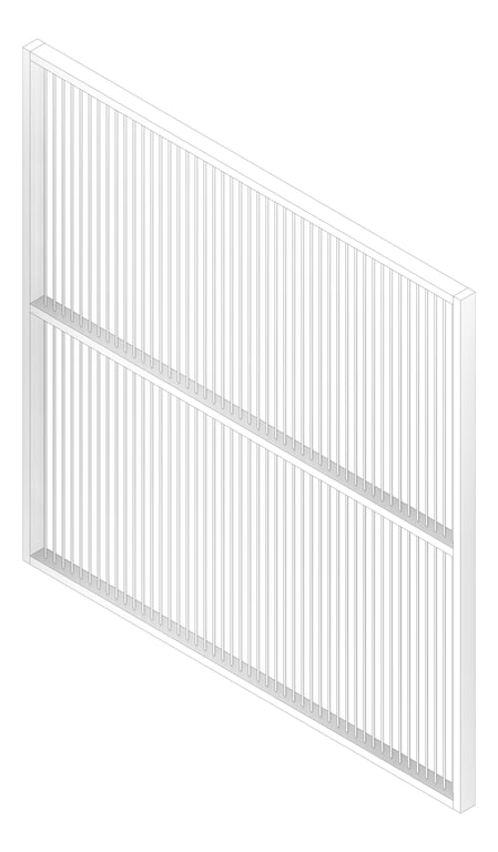 3D Documentation Image of SolarShading Elliptical Louvreclad BremerSeries Vertical