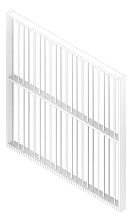 3D Documentation Image of SolarShading Elliptical Louvreclad OxfordSeries Vertical