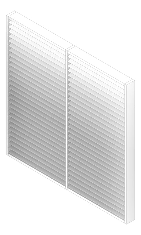 3D Documentation Image of SolarShading Elliptical Louvreclad WickhamSeries Horizontal