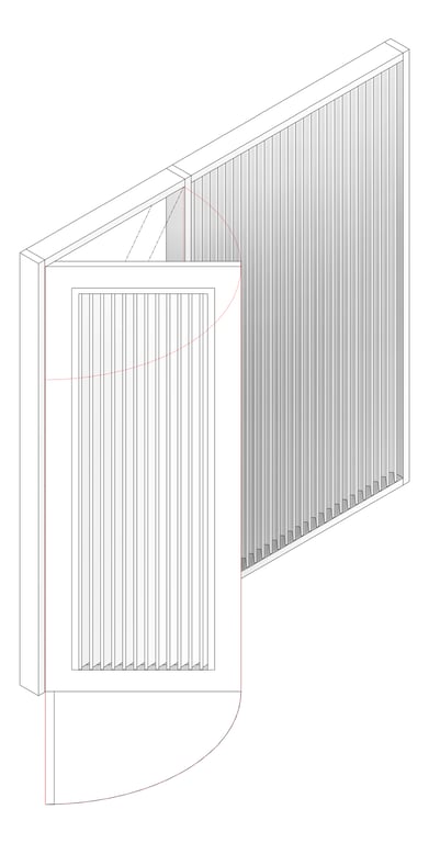 3D Documentation Image of Door LouvredSwing Louvreclad AlturaSeries Vertical