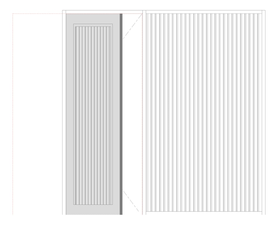 Front Image of Door LouvredSwing Louvreclad AlturaSeries Vertical