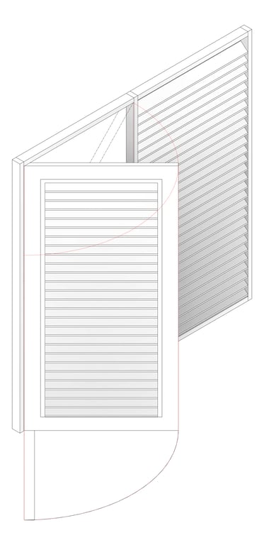 3D Documentation Image of Door LouvredSwing Louvreclad CascadeSeries