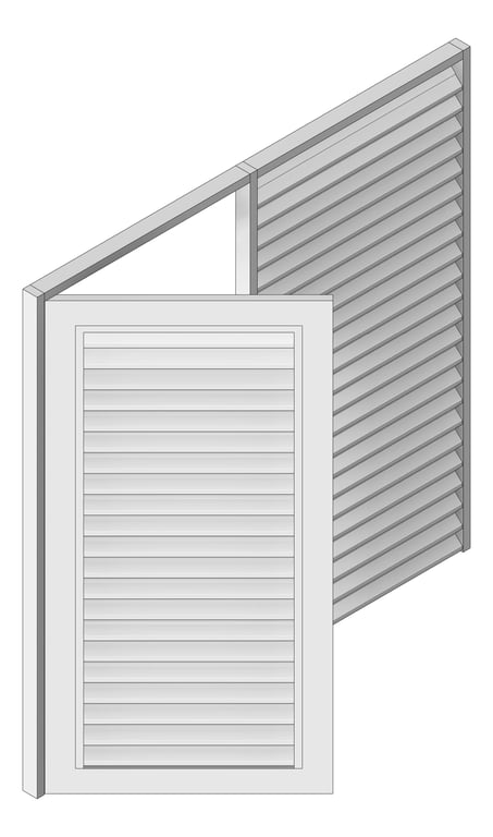 Navigate to Door LouvredSwing Louvreclad DeltaSeries Horizontal