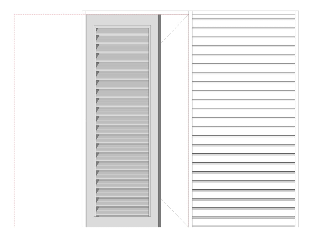 Front Image of Door LouvredSwing Louvreclad DeltaSeries Horizontal