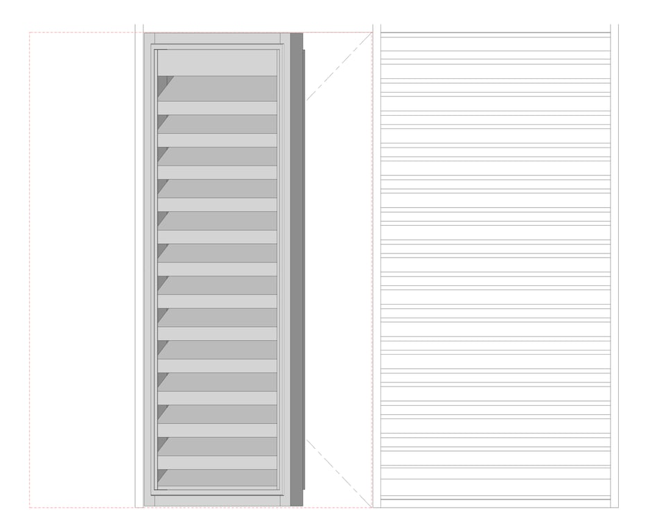 Front Image of Door LouvredSwing Louvreclad HudsonSeries 200 Horizontal