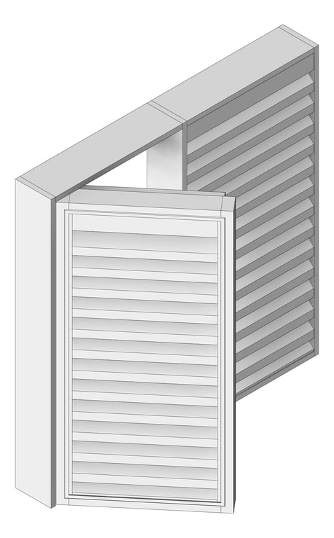 Navigate to Door LouvredSwing Louvreclad HudsonSeries 400 Horizontal