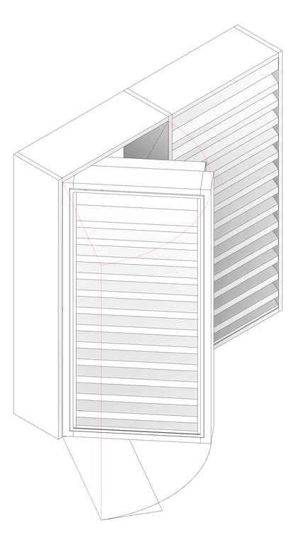 3D Documentation Image of Door LouvredSwing Louvreclad HudsonSeries 600 Horizontal