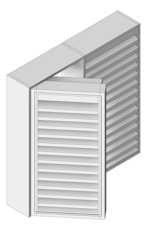 Door LouvredSwing Louvreclad HudsonSeries 600 Horizontal