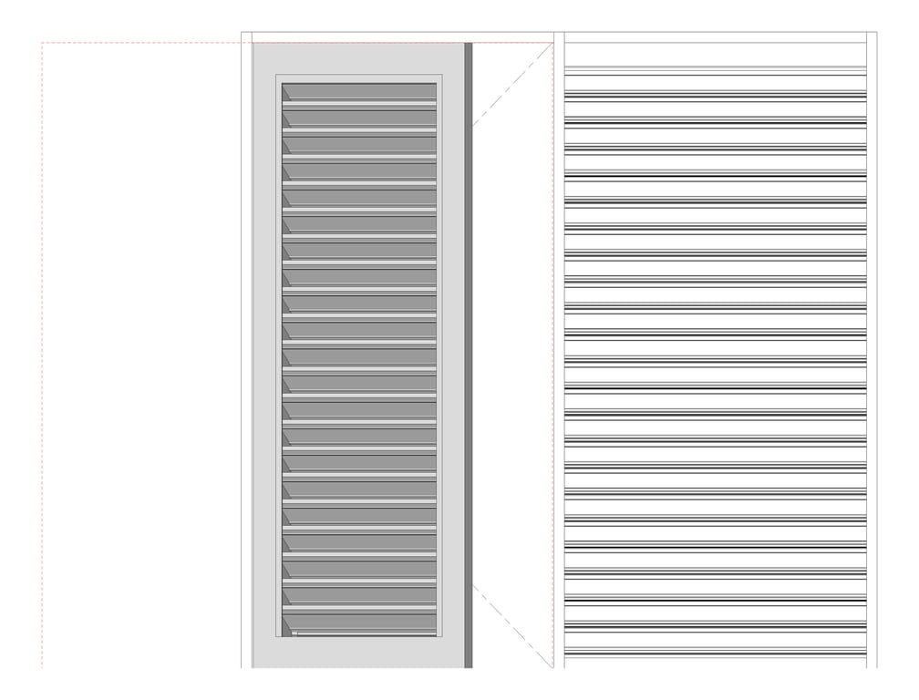 Front Image of Door LouvredSwing Louvreclad JupiterSeries