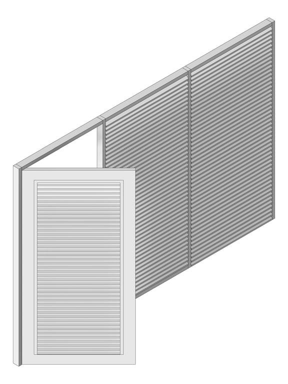 Navigate to Door LouvredSwing Louvreclad KensingtonSeries Horizontal