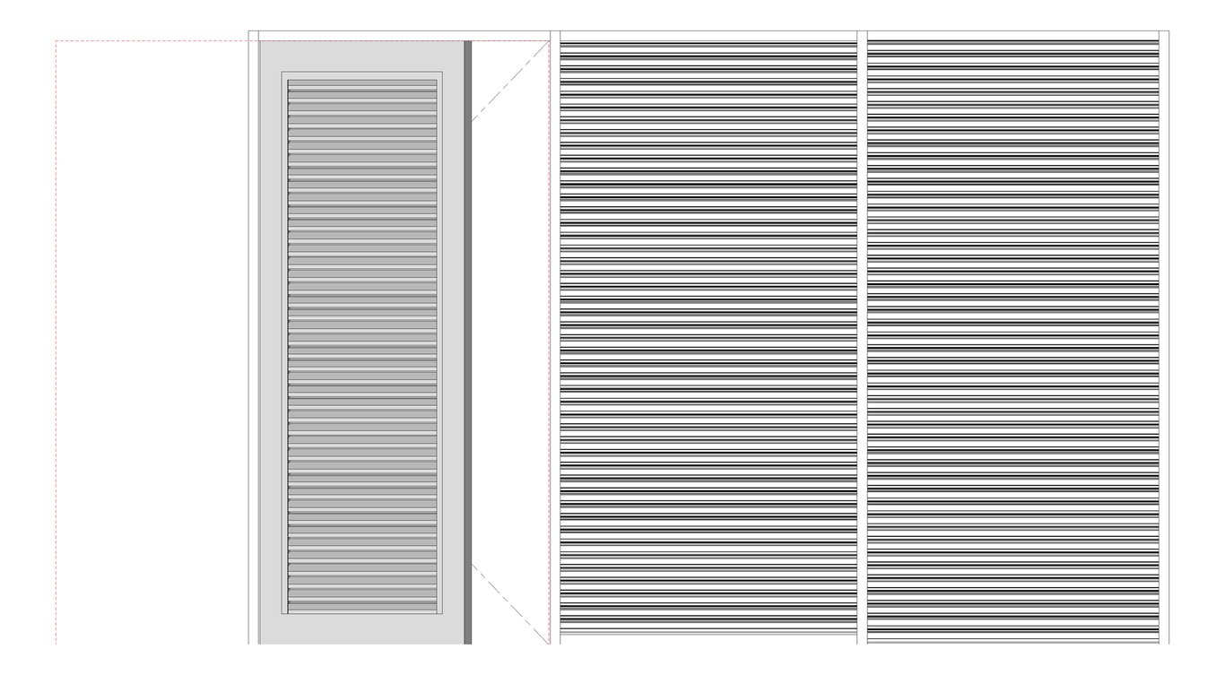 Front Image of Door LouvredSwing Louvreclad KensingtonSeries Horizontal