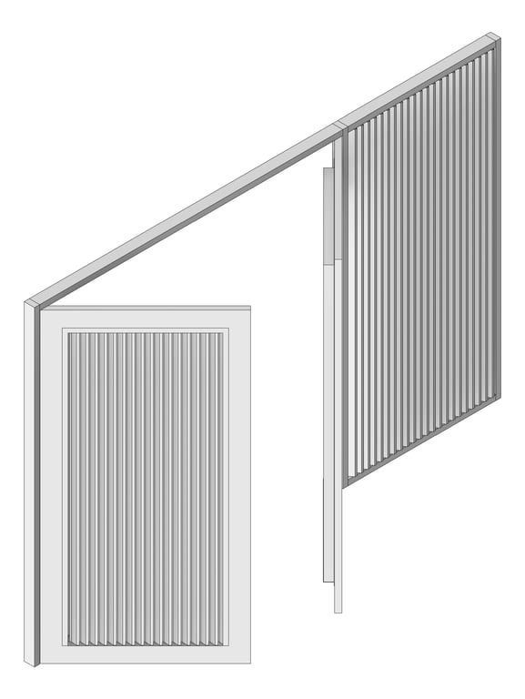 Door LouvredSwing Louvreclad KensingtonSeries Vertical