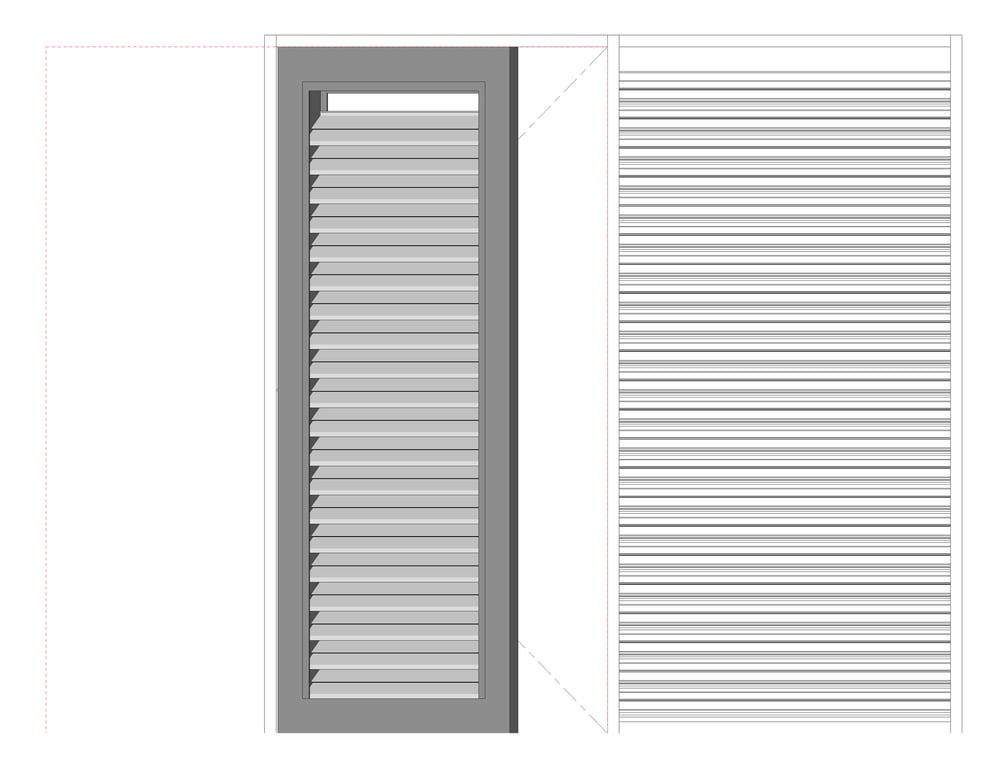 Front Image of Door LouvredSwing Louvreclad NexusSeries