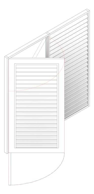 3D Documentation Image of Door LouvredSwing Louvreclad VarsitySeries