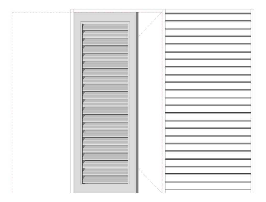 Front Image of Door LouvredSwing Louvreclad VarsitySeries