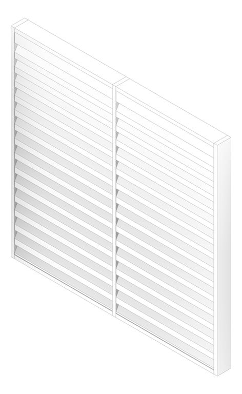 3D Documentation Image of Louvres Acoustic Louvreclad HudsonSeries 200Chevron Horizontal