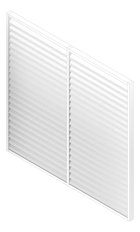 3D Documentation Image of Louvres Airflow Louvreclad JupiterSeries Drainable