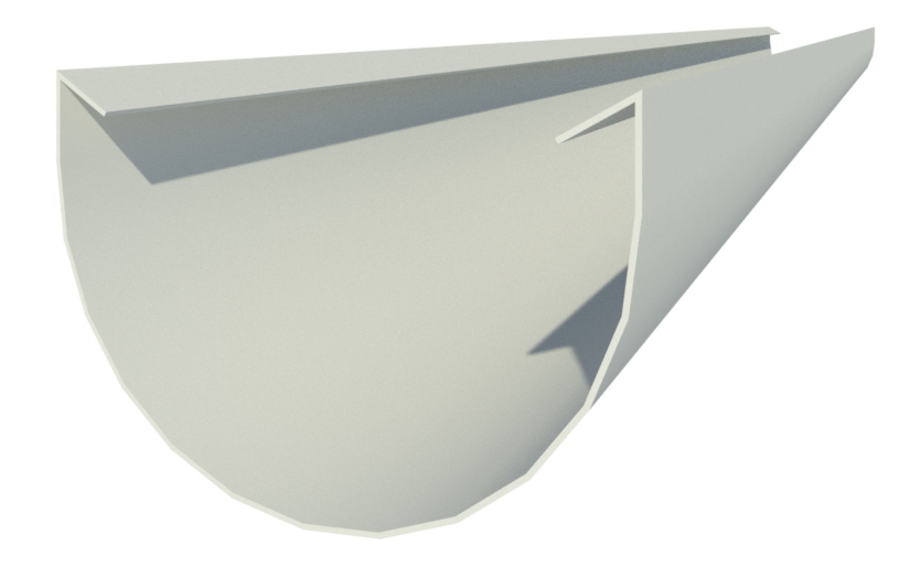 LYSAGHT Gutter HalfRoundWA Image of Profile Gutter Lysaght HalfRound WA