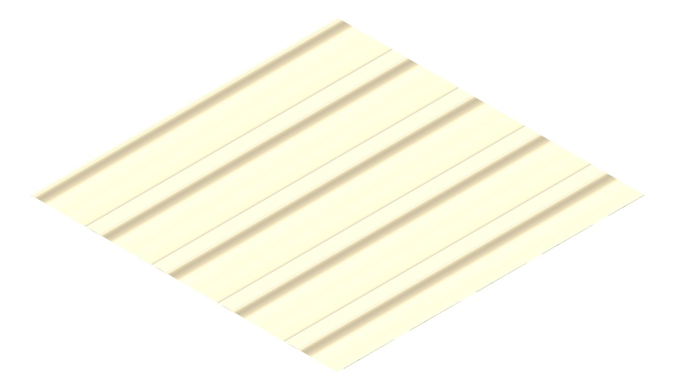 3D Presentation Image of Aluminium SheetCladding Lysaght Permalite Alspan FullCream