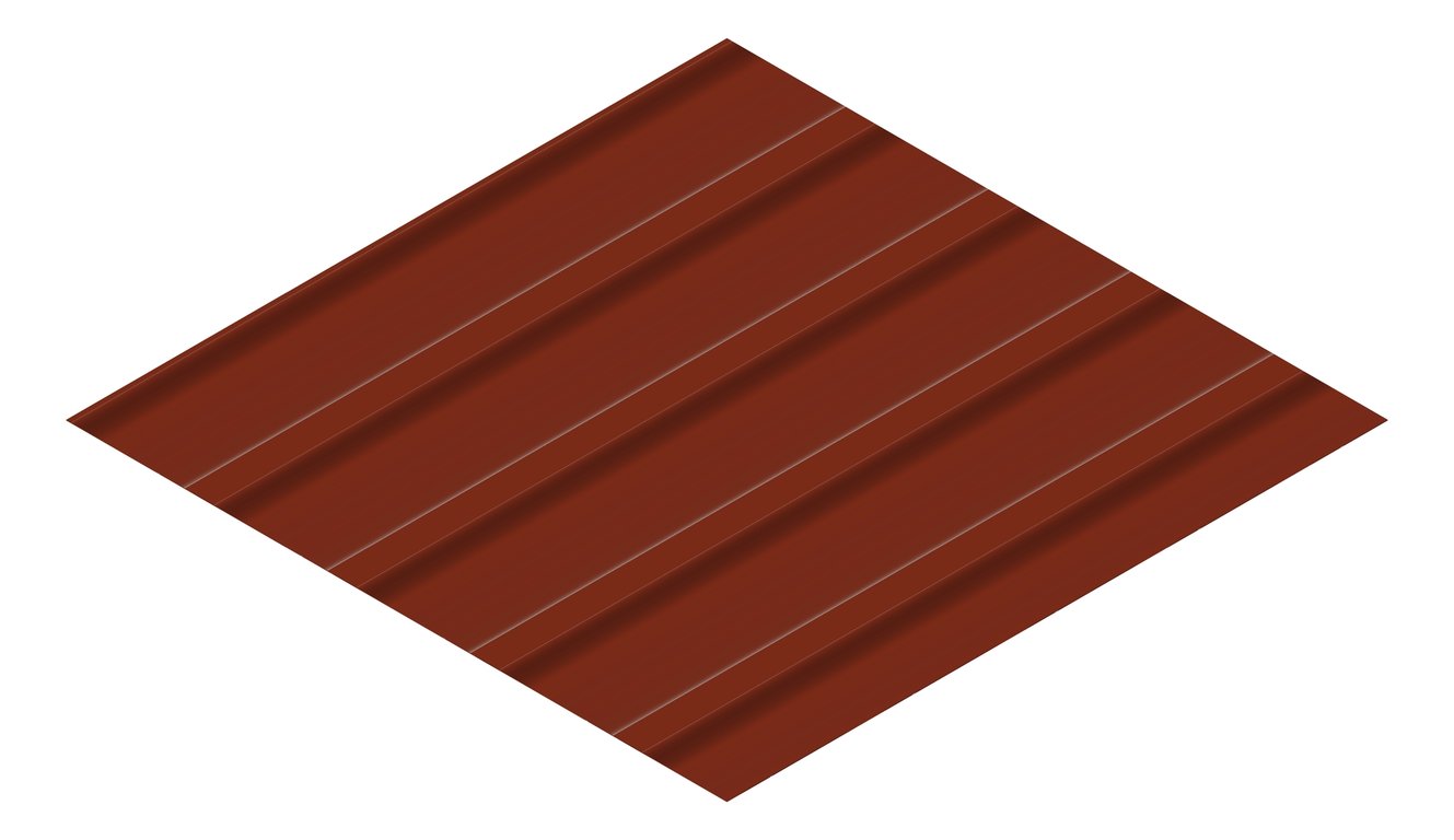 3D Presentation Image of Aluminium SheetCladding Lysaght Permalite Alspan HeritageRed