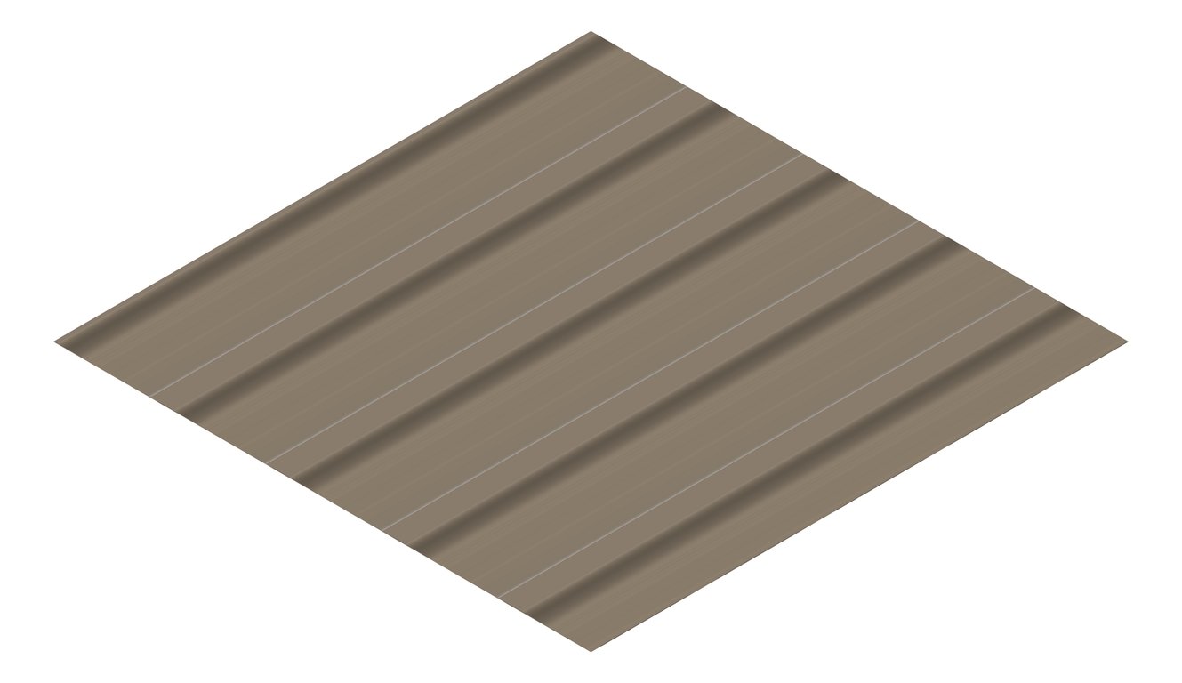 3D Presentation Image of Aluminium SheetCladding Lysaght Permalite Alspan JasmineBrown