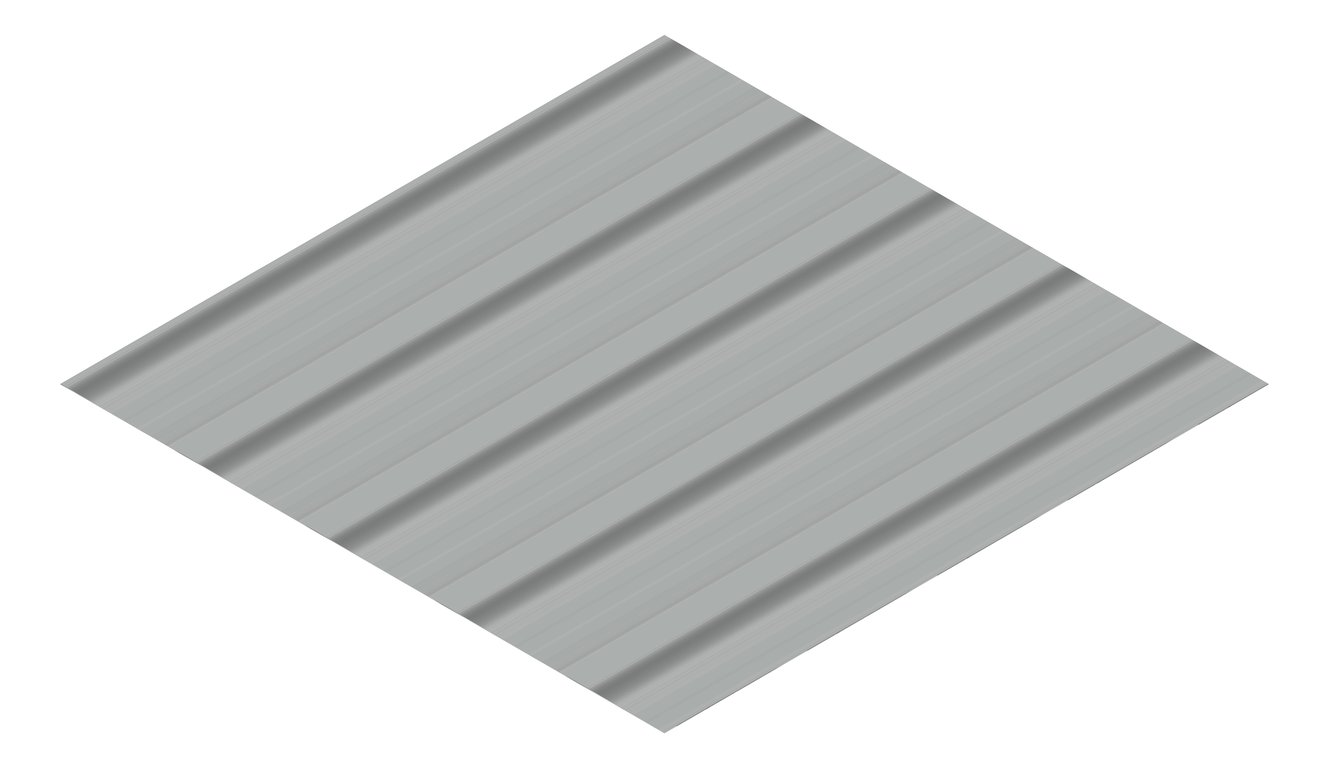 3D Presentation Image of Aluminium SheetCladding Lysaght Permalite Alspan MoonShadow