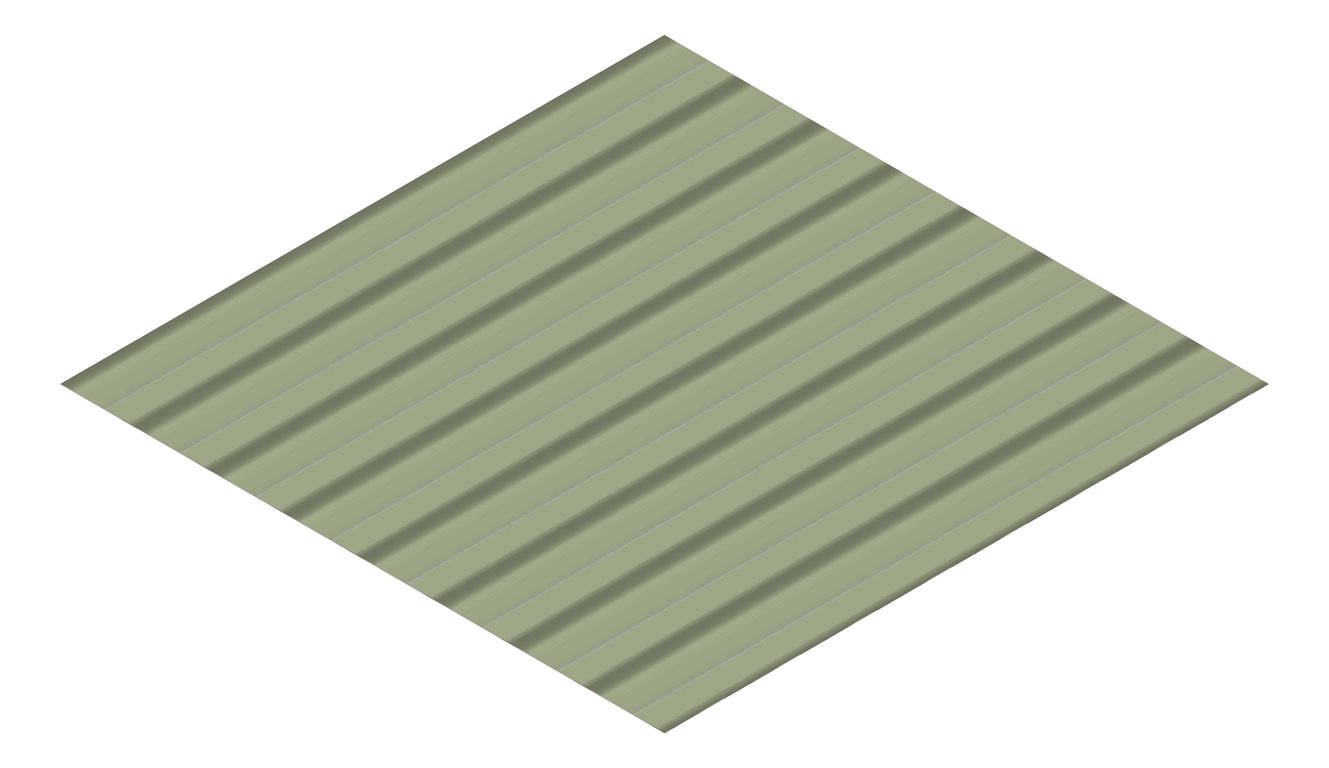 3D Presentation Image of Aluminium SheetCladding Lysaght Permalite LT7 EnduroGreen