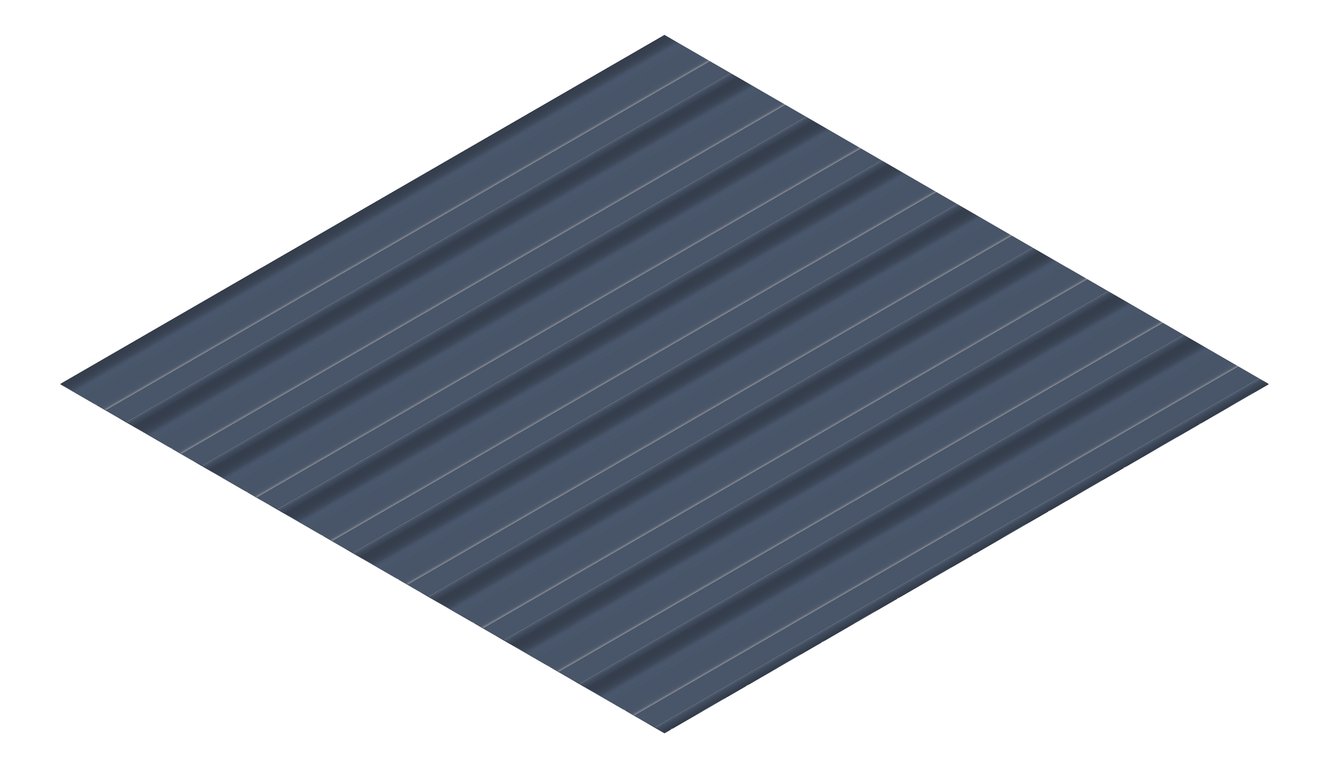 3D Presentation Image of Aluminium SheetCladding Lysaght Permalite LT7 EternalBlue