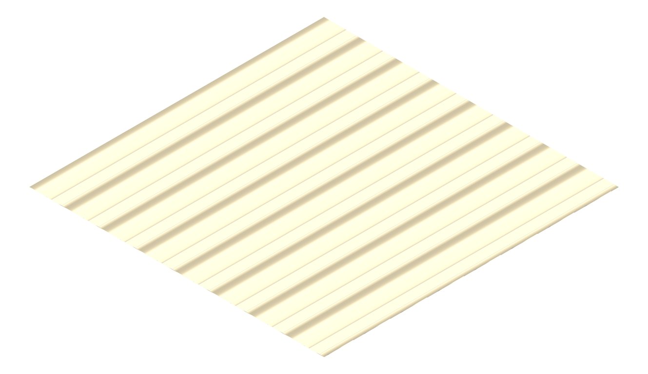 3D Presentation Image of Aluminium SheetCladding Lysaght Permalite LT7 FullCream
