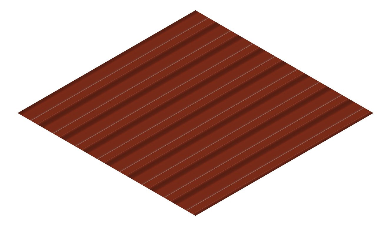 3D Presentation Image of Aluminium SheetCladding Lysaght Permalite LT7 HeritageRed