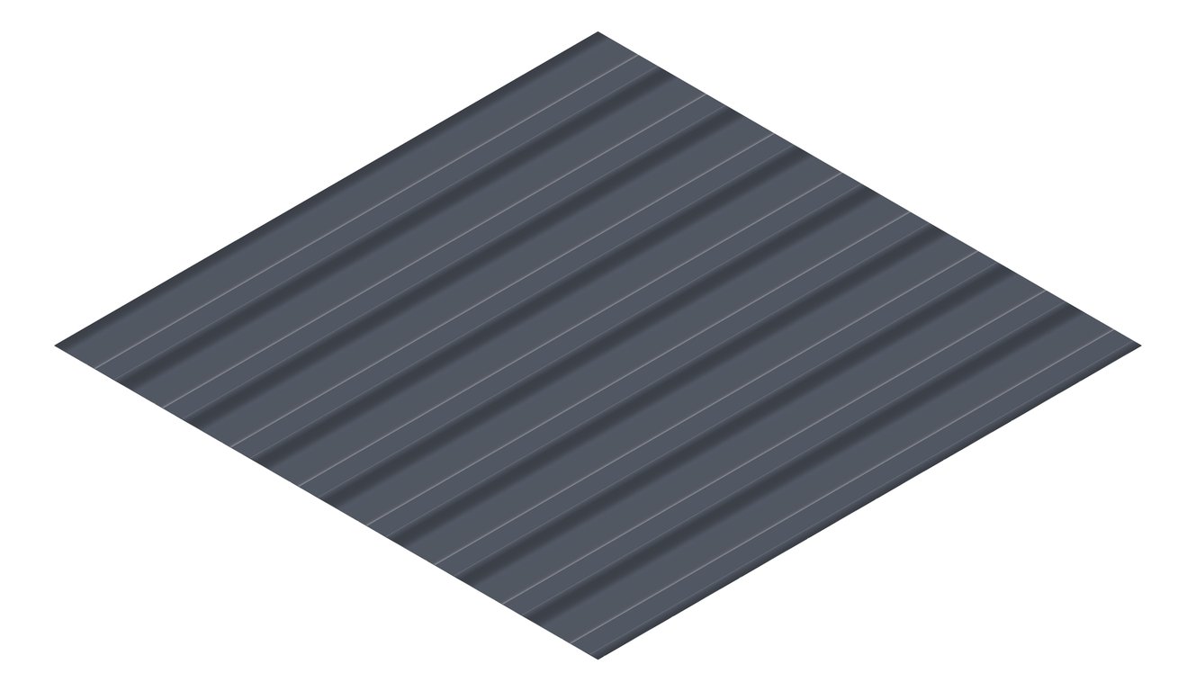 3D Presentation Image of Aluminium SheetCladding Lysaght Permalite LT7 IronGrey
