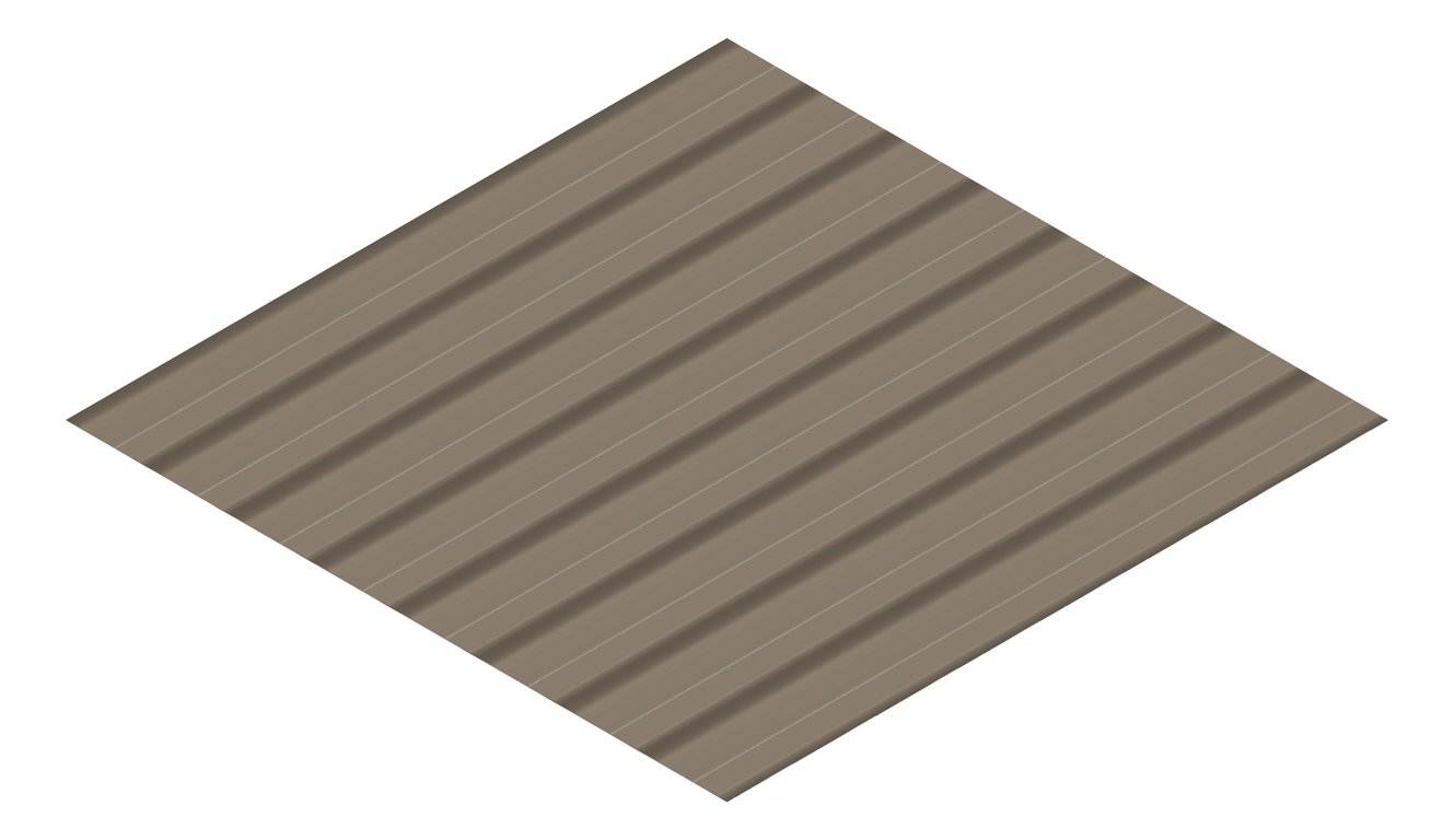 3D Presentation Image of Aluminium SheetCladding Lysaght Permalite LT7 JasmineBrown