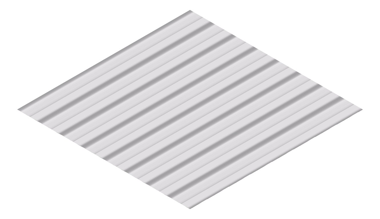 3D Presentation Image of Aluminium SheetCladding Lysaght Permalite LT7 MillFinish