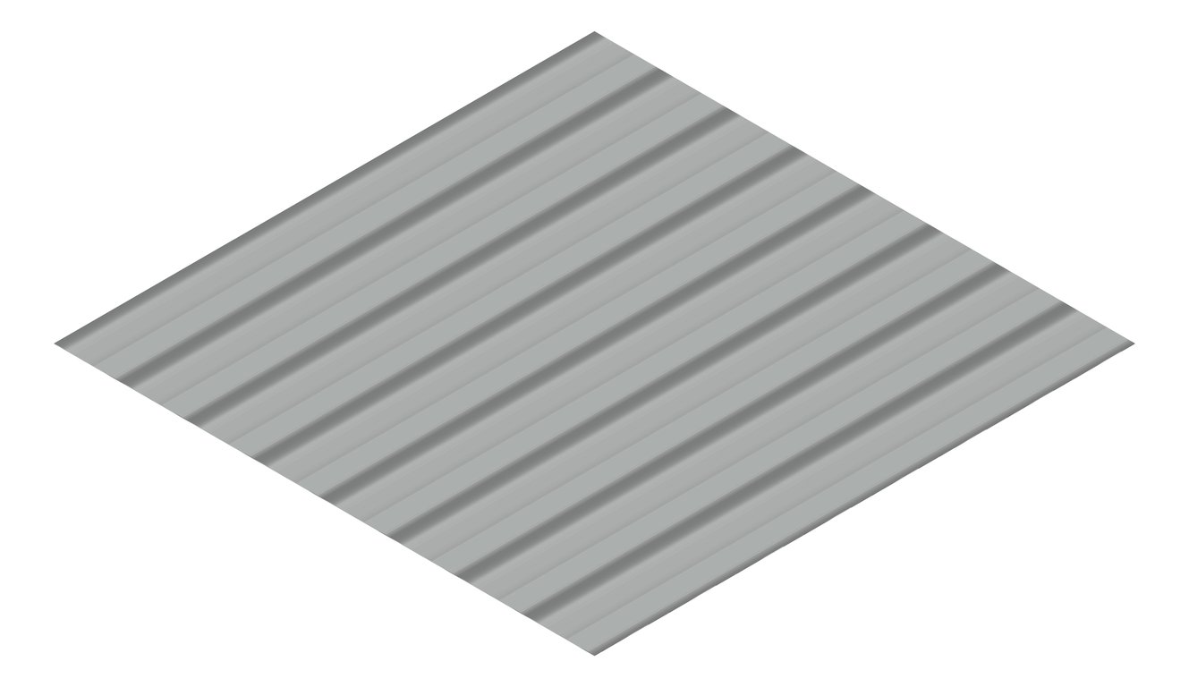 3D Presentation Image of Aluminium SheetCladding Lysaght Permalite LT7 MoonShadow