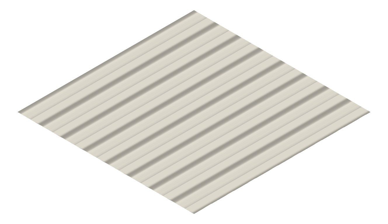 3D Presentation Image of Aluminium SheetCladding Lysaght Permalite LT7 Sahara