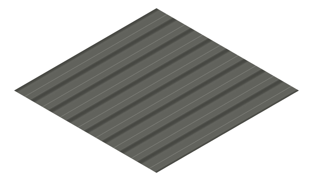 3D Presentation Image of Aluminium SheetCladding Lysaght Permalite LT7 SlateGrey
