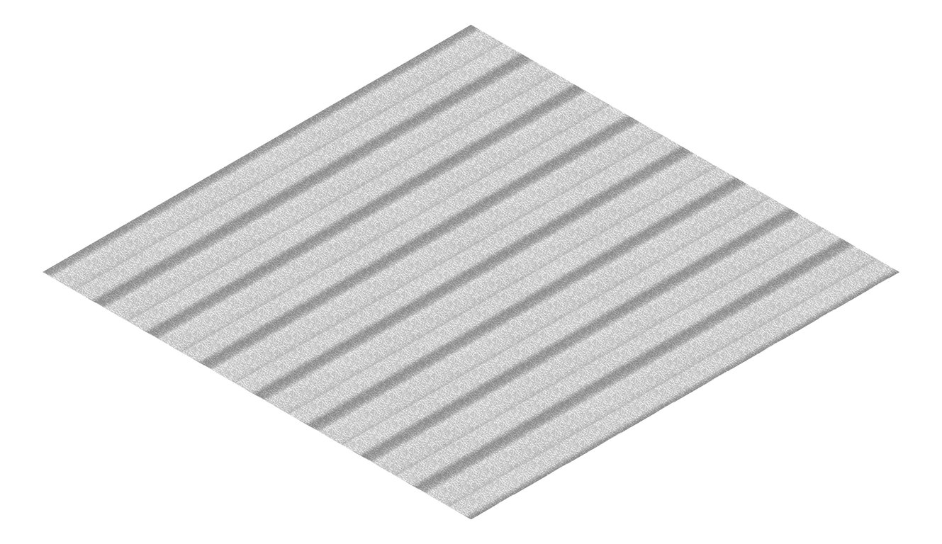 3D Presentation Image of Aluminium SheetCladding Lysaght Permalite LT7 StuccoEmbossed