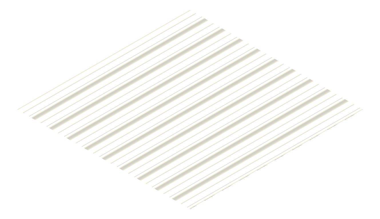 3D Presentation Image of Aluminium SheetCladding Lysaght Permalite VRib GlacierWhite