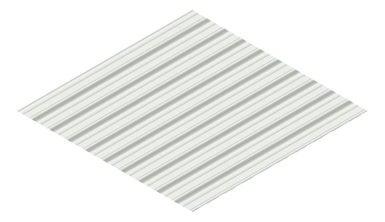 3D Presentation Image of Aluminium SheetCladding Lysaght Permalite VRib GullGrey