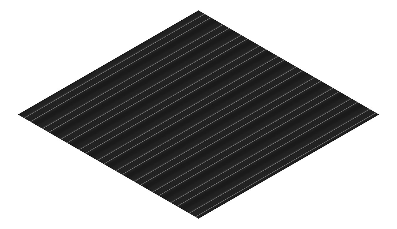 3D Presentation Image of Aluminium SheetCladding Lysaght Permalite VRib Midnightsky