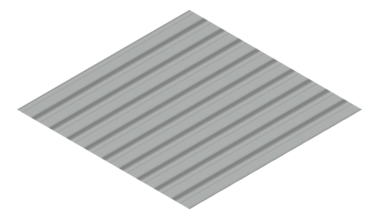 3D Presentation Image of Aluminium SheetCladding Lysaght Permalite VRib MoonShadow
