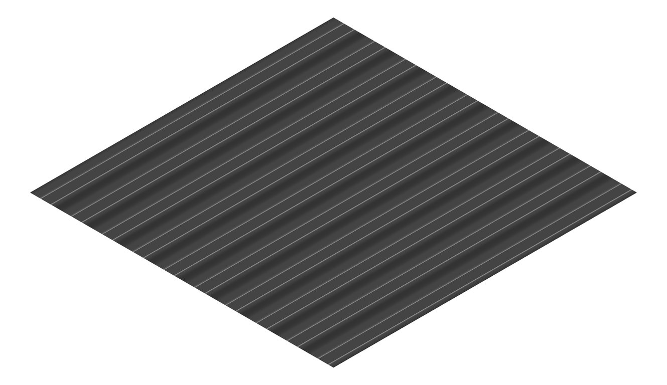3D Presentation Image of Aluminium SheetCladding Lysaght Permalite VRib ObekiskGrey