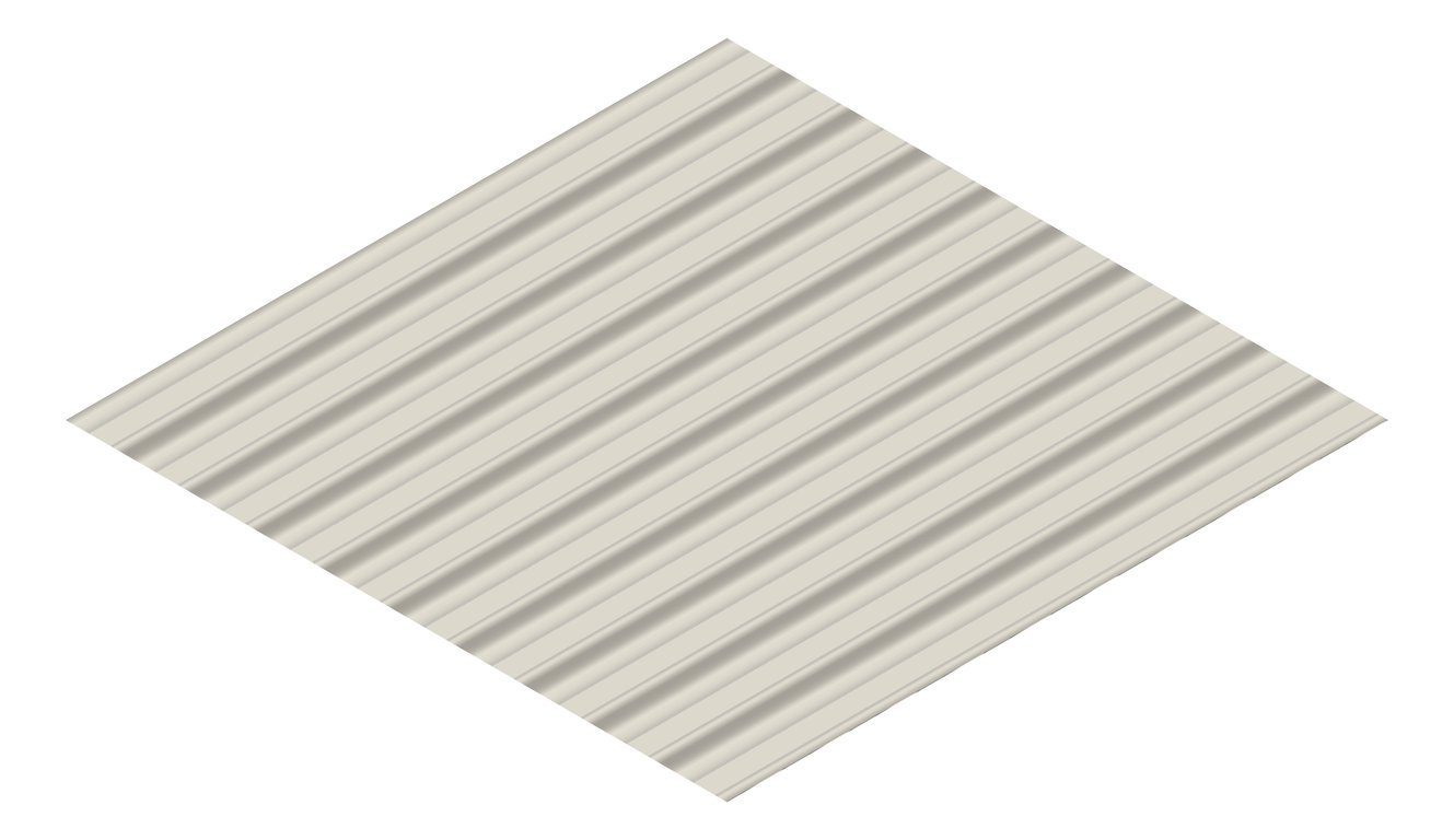 3D Presentation Image of Aluminium SheetCladding Lysaght Permalite VRib Sahara
