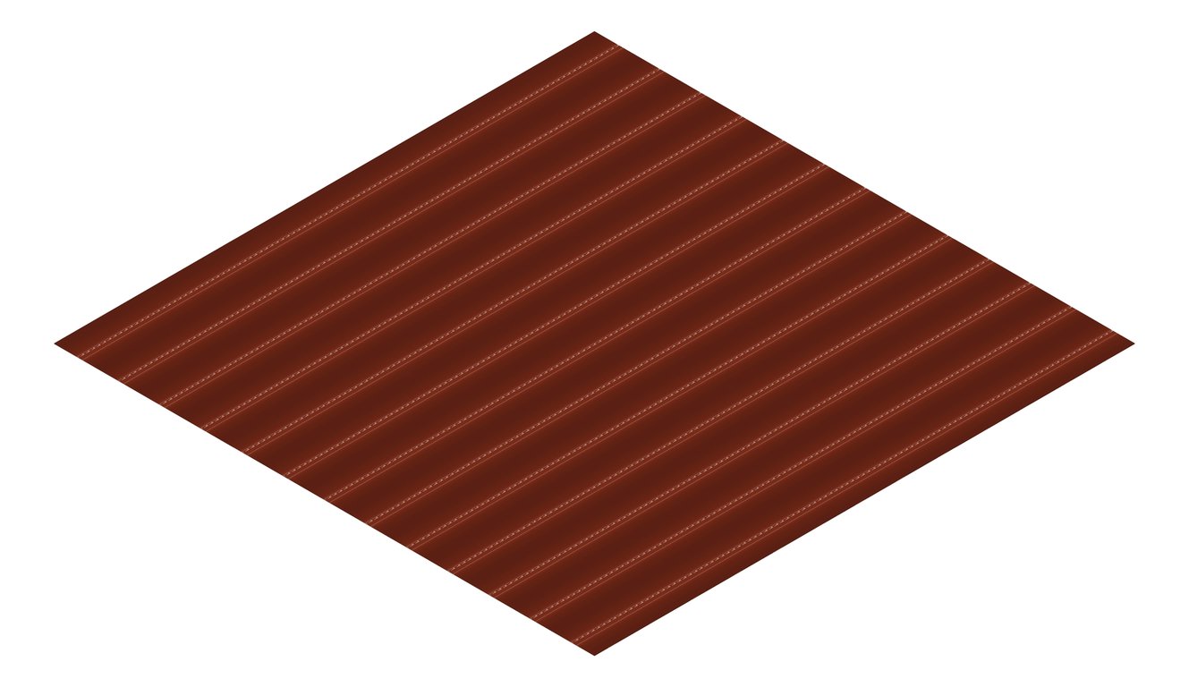 3D Presentation Image of Aluminium SheetCladding Lysaght Permalite Waveline HeritageRed